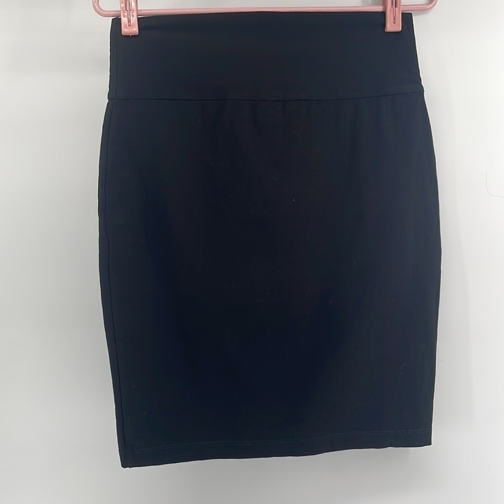 Eileen Fisher pencil skirt black stretchy office career wear professional sz xs